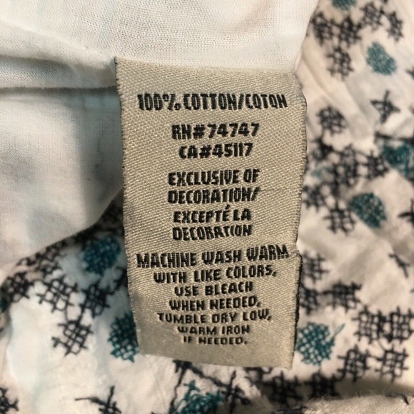 Bob Timberlake Women's sz Med embroidered white blue tassel fringe shorts 4" - Picture 7 of 9